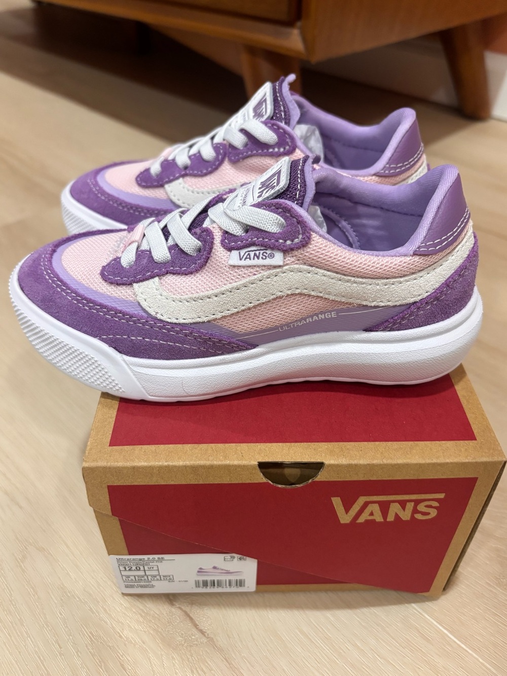 Vans UltraRange 2.0 SE Prism Purple Pastel Pink Kids Sneakers Size 12 NIB NWT